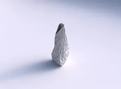 Vase twist puffy tipped triangle with crystal dents 3D print model