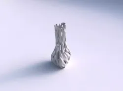 Vase twist puffy triangle with faceted cuts and 3D print model