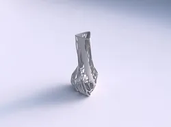 Vase twist puffy triangle with organic lattice with solid cen... 3D print model