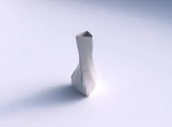 Vase twist puffy triangle with uniform polygons 3D print model