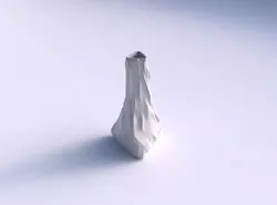 Vase twist tilted triangle with low-polygon 3D print model