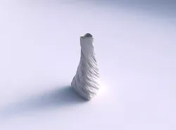 Vase twist tilted triangle with twisted rocky 3D print model
