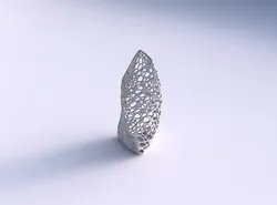 Vase twist tipped triangle with dense organic lattice 3D print model