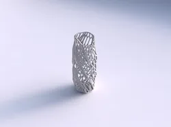 Vase twisted arc hexagon with faceted organic lattice 3D print model