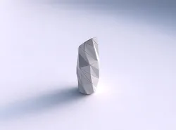 Vase twisted bent hexagon with triangle plates 3D print model