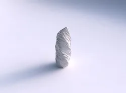 Vase twisted bent hexagon with twisted diagonal dents and 3D print model