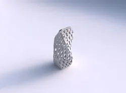 Vase twisted bent quadratic with checker grid lattice 3D print model