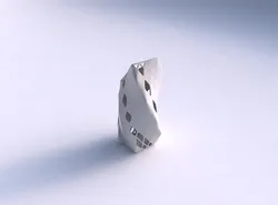 Vase twisted bent quadratic with diagonal grid lattice 2 3D print model