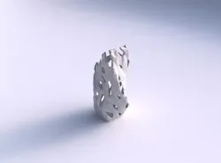 Vase twisted bent quadratic with faceted cuts and 3D print model