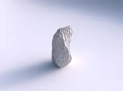 Vase twisted bent quadratic with organic dents 3D print model