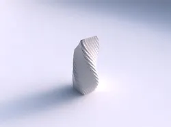 Vase twisted bent quadratic with twisted diagonal grid pattern 3D print model