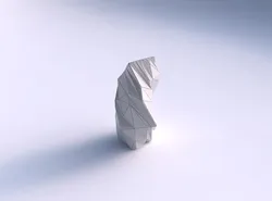 Vase twisted bent quadratic with twisted random triangle plates 3D print model