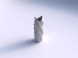 Vase twisted double arc hexagon with distorted and twisted gr... 3D print model