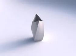 Vase twisted double arc quadratic with bands 3D print model