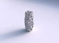 Vase twisted hexagon with smooth cuts and 3D print model