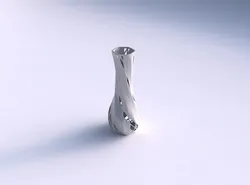 Vase twisted larger opening hexagon with diagonal grid lattice 2 3D print model