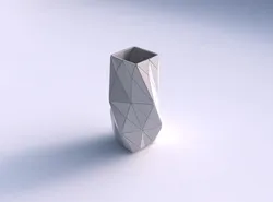 Vase twisted quadratic with triangle plates 3D print model