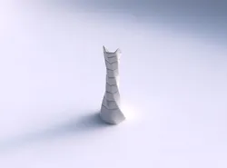 Vase twisted squeezed and bent hexagon 2 with smooth horizont... 3D print model