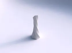 Vase twisted squeezed and bent hexagon smooth 3D print model