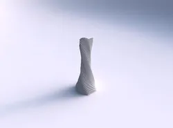 Vase twisted squeezed and bent hexagon with bent extruded lin... 3D print model