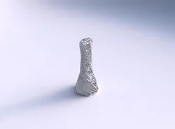 Vase twisted squeezed and bent hexagon with dense organic lat... 3D print model