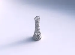 Vase twisted squeezed and bent hexagon with smooth organic la... 3D print model