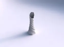 Vase twisted squeezed and bent hexagon with twisted diagonal ... 3D print model