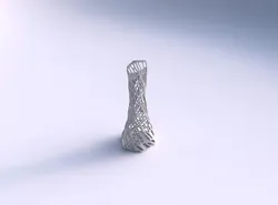 Vase twisted squeezed and bent hexagon with twisted organic l... 3D print model
