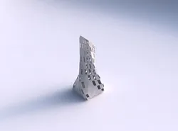 Vase twisted squeezed and bent quadratic with checker grid la... 3D print model