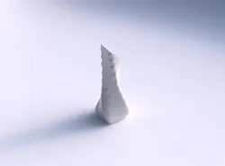 Vase twisted squeezed and bent quadratic with curved horizont... 3D print model
