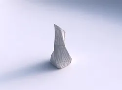 Vase twisted squeezed and bent quadratic with random triangle... 3D print model
