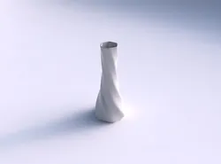 Vase twisted squeezed hexagon smooth 3D print model