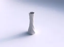 Vase twisted squeezed hexagon with curved horizontal sections 3D print model