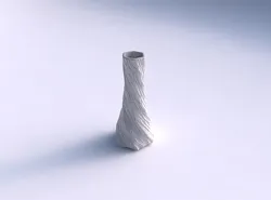 Vase twisted squeezed hexagon with organic cells 3D print model