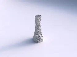 Vase twisted squeezed hexagon with smooth organic lattice 3D print model