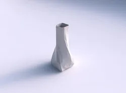 Vase twisted squeezed quadratic with low-polygon 3D print model