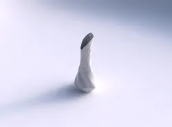 Vase twisted top bent hexagon 2 with curved horizontal sections 3D print model