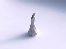Vase twisted top bent hexagon 2 with twisted diagonal dents and 3D print model