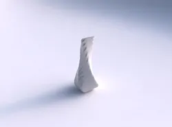 Vase twisted top bent quadratic 2 with curved horizontal sect... 3D print model