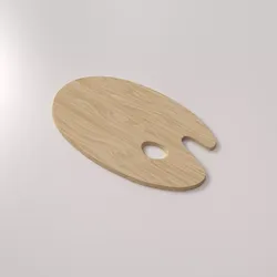 Wooden Artist Palette 3D model