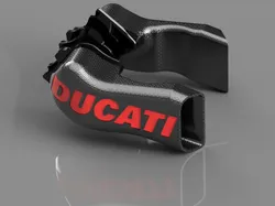 Conducto Ducati de Karls con Logotipo GRANDE de Ducati para Soportes V2 - Modelo de impresión 3D gratuito
