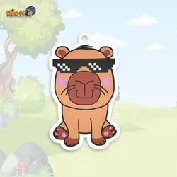 COOL CAPYBARA KEYCHAIN WITH GLASSES