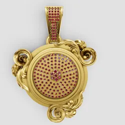 Ruby gold pendant 3D printable model