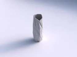 Vase arc hexagon with twisted random triangle plates 3D print model