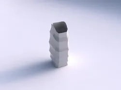 Vase arc rectangle with curved creases 3D print model