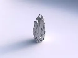 Vase bent rectangle with smooth cuts and 3D print model