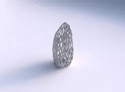 Vase bent rectangle with smooth organic lattice 3D print model