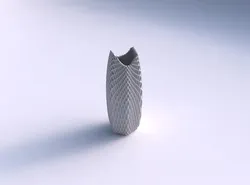 Vase double arc hexagon with grid piramides 2 3D print model