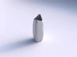 Vase double arc rectangle with low-polygon 3D print model