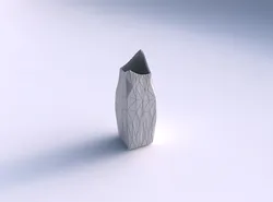 Vase double arc rectangle with random triangle plates 3D print model